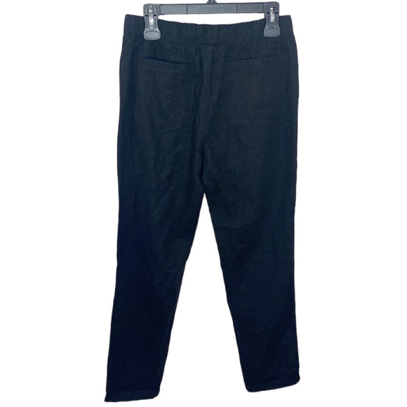 Love tree black linen blend straight leg drawstring waist leg size M - Picture 2 of 11